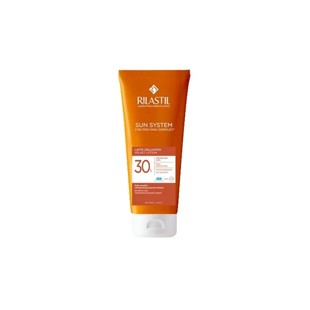 Rilastil Sun System PPT Velvet Lotion SPF30 Sunscreen Face & Body Emulsion With Velvet Texture, 200ml