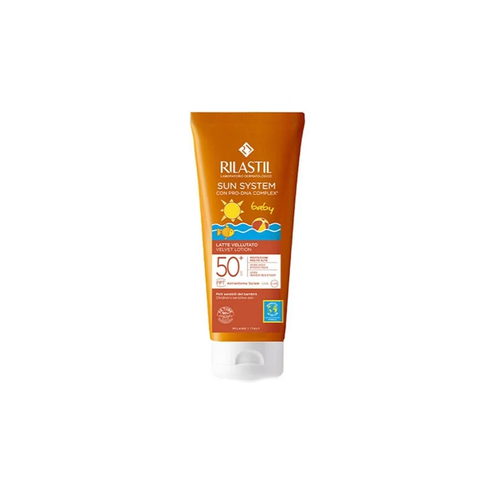 Rilastil Sun System Baby Velvet Lotion PPT SPF50 + Sunscreen Face & Body Emulsion For Babies & Children 200ml