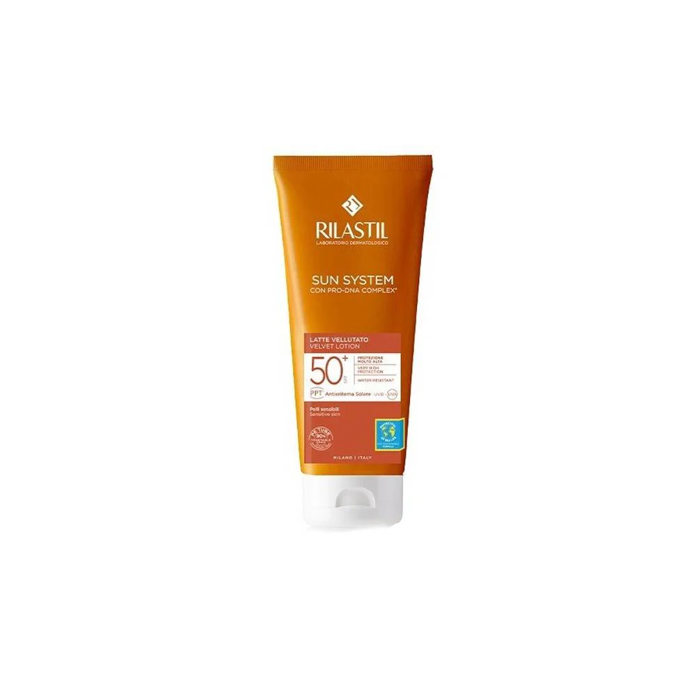 Rilastil Sun System PPT Velvet Lotion SPF50 + Sunscreen Face & Body Emulsion With Velvet Texture 200ml