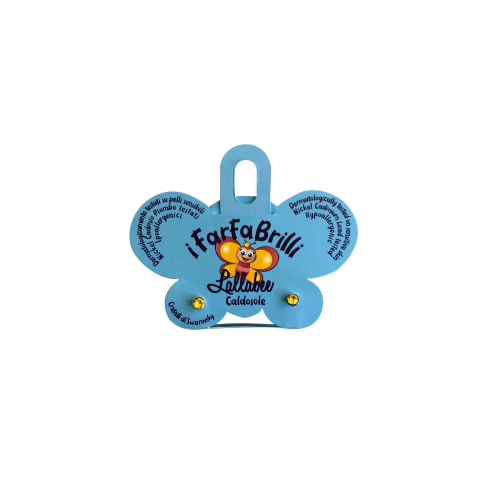 Ifarfabrilli Caldosole Kids Earrings In The Shape of Gold Jewelry 1 pair