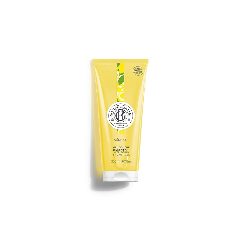 Roger & Gallet Cedrat Wellbeing Shower Gel Ενυδατικό Αφρόλουτρο Gel Με Άρωμα Κίτρου 200ml