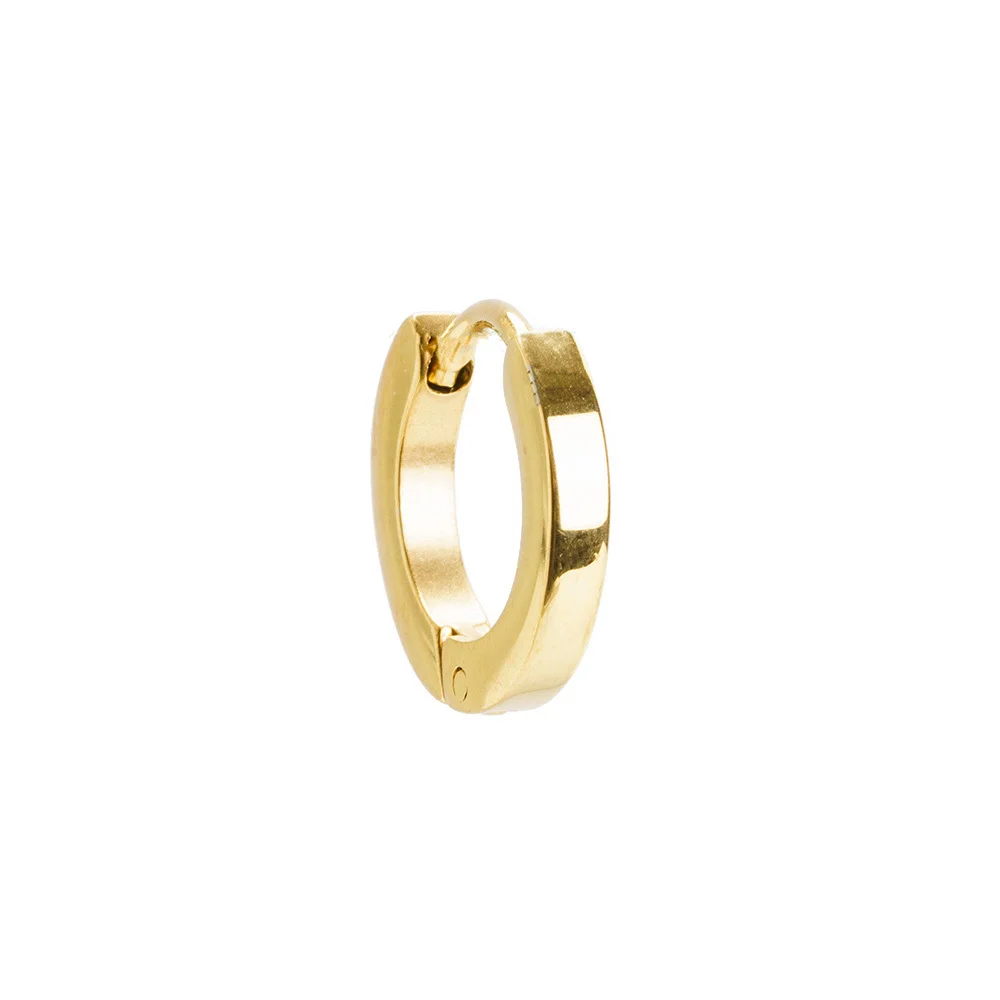 InoPlus Borghetti Art 0803 Hoop Oro Liscio Stainless Steel Earring 1 pair