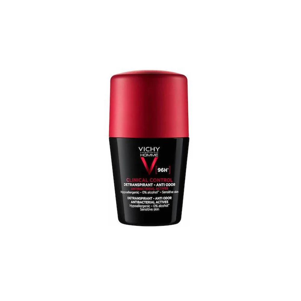 Vichy Homme Clinical Control 96h Detranspirant Anti Odor Deodorant Roll Οn Αποσμητικό Για Ευαίσθητες Επιδερμίδες 50ml