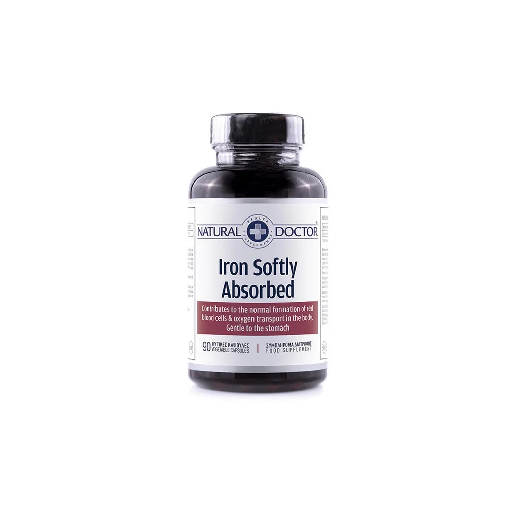 Natural Doctor Iron Softly Absorbed Συμπλήρωμα Διατροφής Για Την Αναπλήρωση Της Έλλειψης Σιδήρου 90 κάψουλες