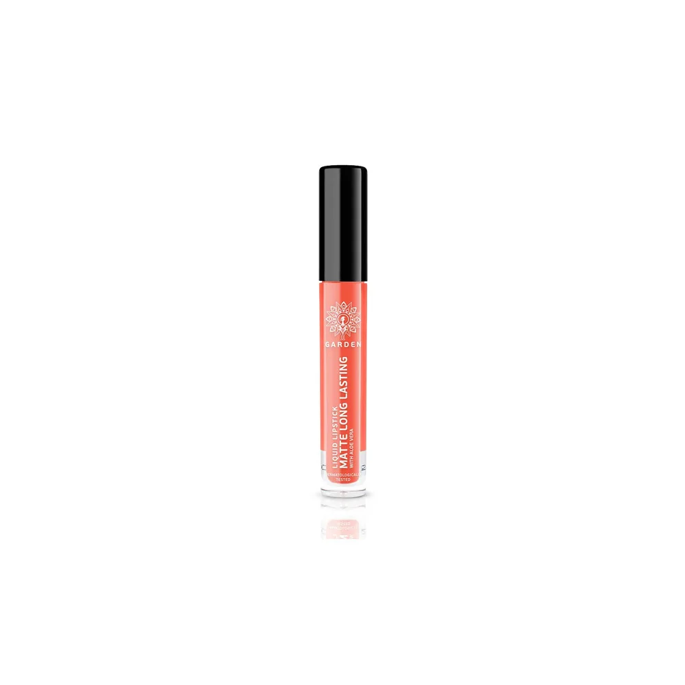 Garden Liquid Lipstick Matte 03 Coral Peach Υγρό Mατ Kραγιόν Mακράς Διαρκείας 4ml