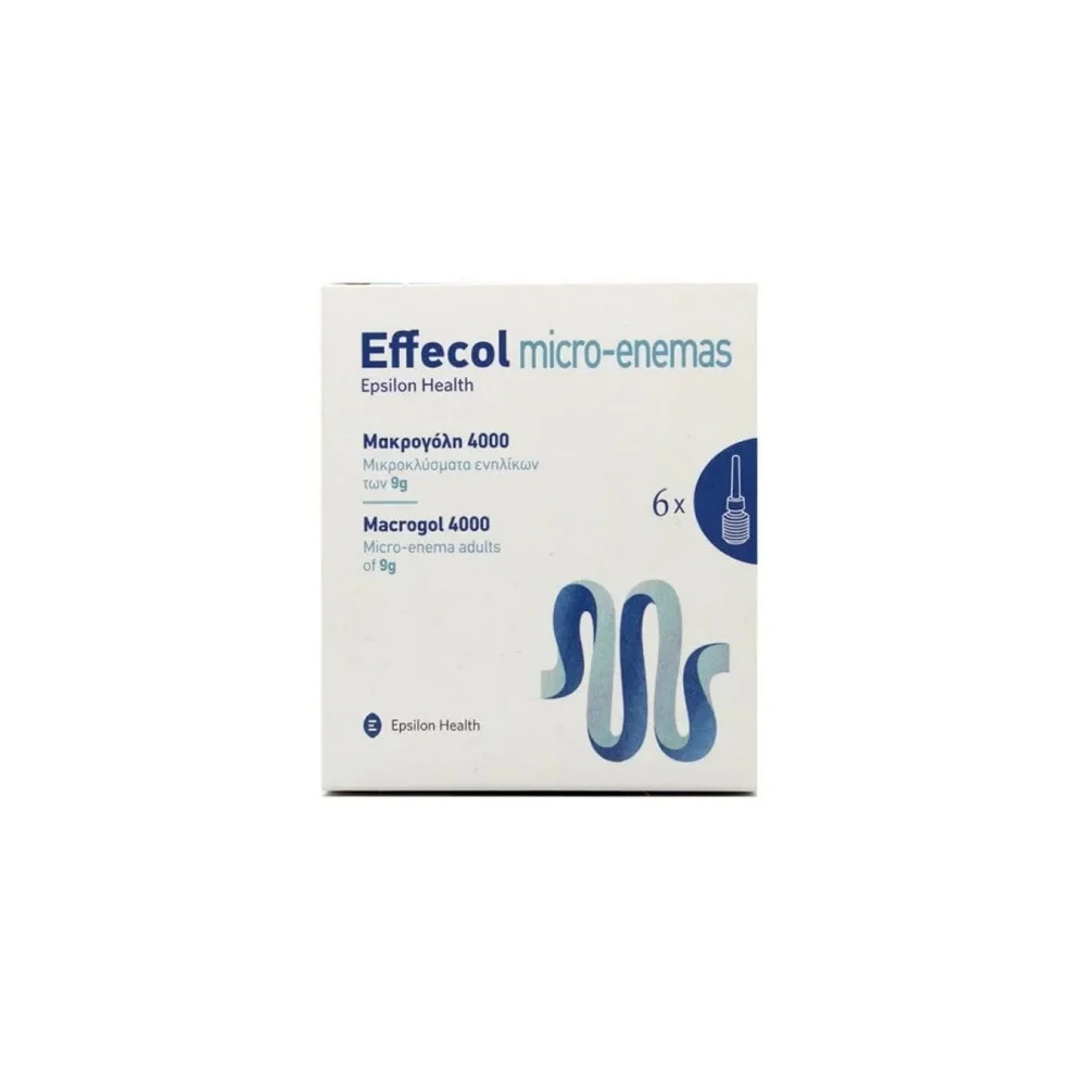 Epsilon Health Effecol Micro-Enemas Macrogol Μικροκλύσματα Ενηλίκων 6x9gr
