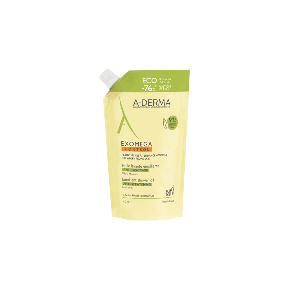 A-Derma Exomega Control Μαλακτικό Έλαιο Καθαρισμού Κατά Του Αισθήματος Κνησμού Για Το Ξηρό Δέρμα Με Τάση Ατοπίας Πρόσωπο & Σώμα 500ml