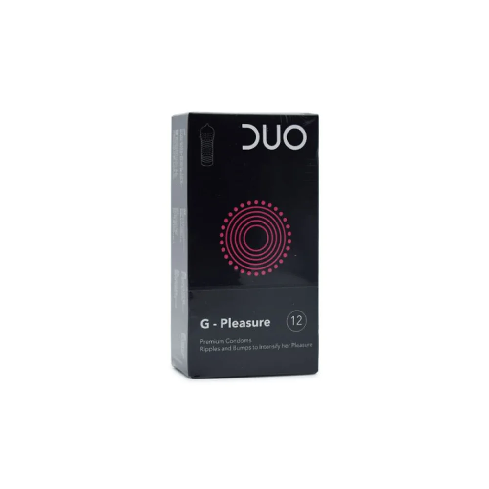 Duo G-Pleasure Προφυλακτικά Με Κουκίδες & Ραβδώσεις 12 τεμάχια