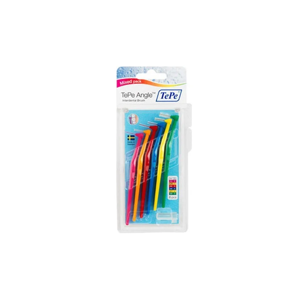 Tepe Angle All Sizes Mixed Pack Interdental Brushes 6 pieces
