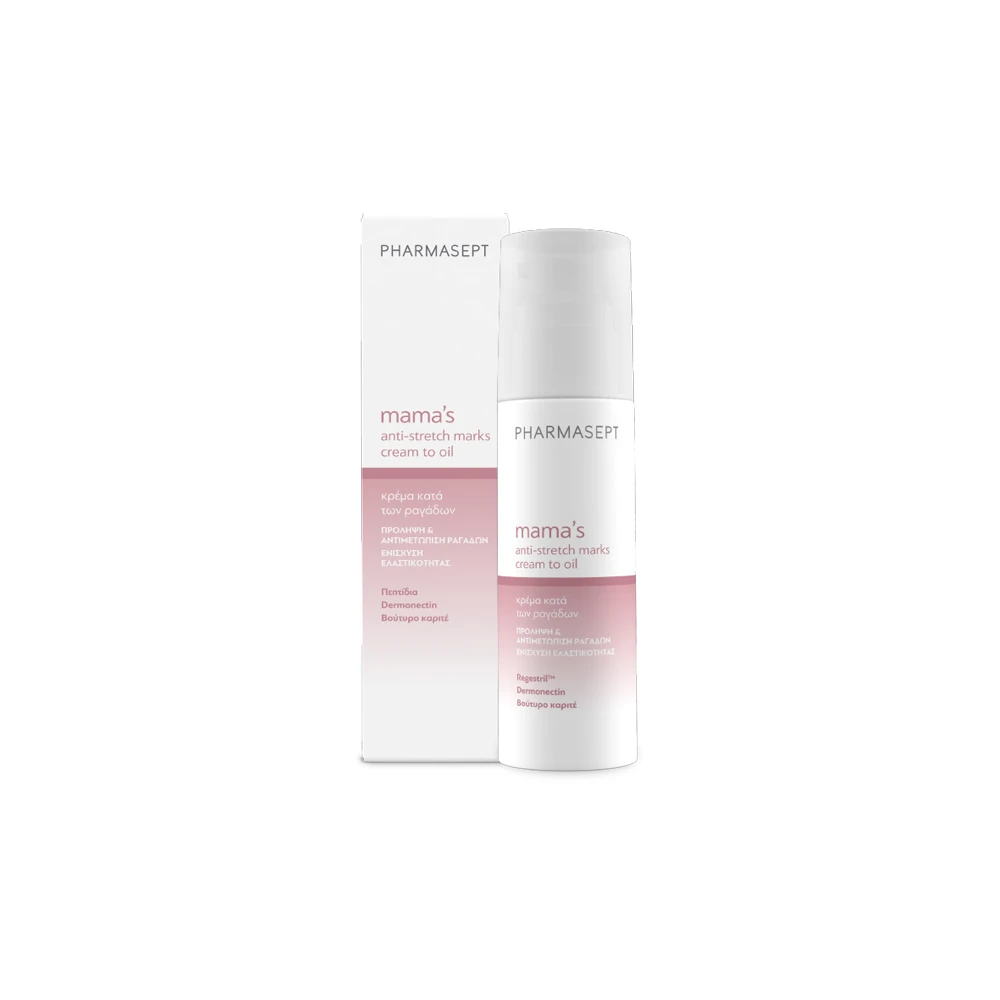 Pharmasept Mama’s Anti-Stretch Marks Cream To Oil Κρέμα Κατά Των Ραγάδων 150ml