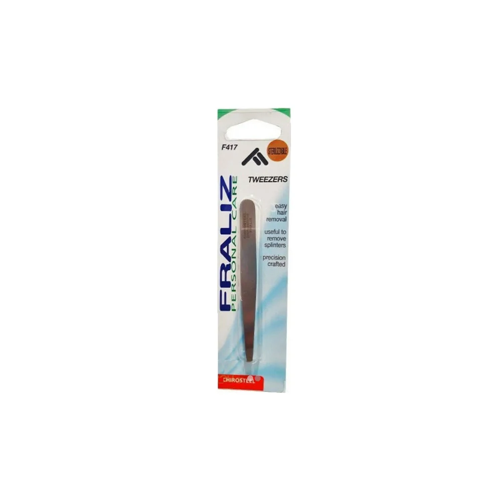 Fraliz Tweezers F417 Angled Tip Eyebrow Tweezers 1 piece