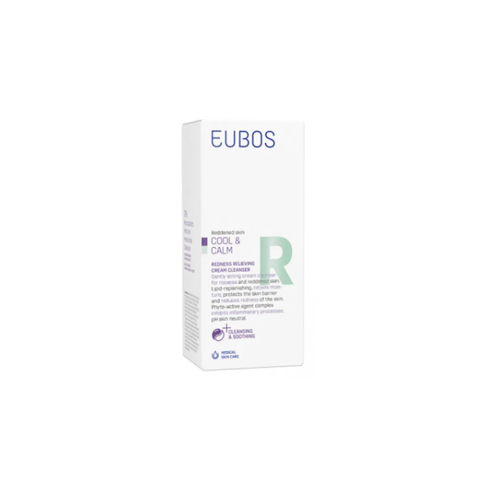 Eubos Cool & Calm Καταπραϋντικό Καθαριστικό Γαλάκτωμα Για Απαλό Καθαρισμό Του Δέρματος Με Ροδόχρου Ακμή 150ml