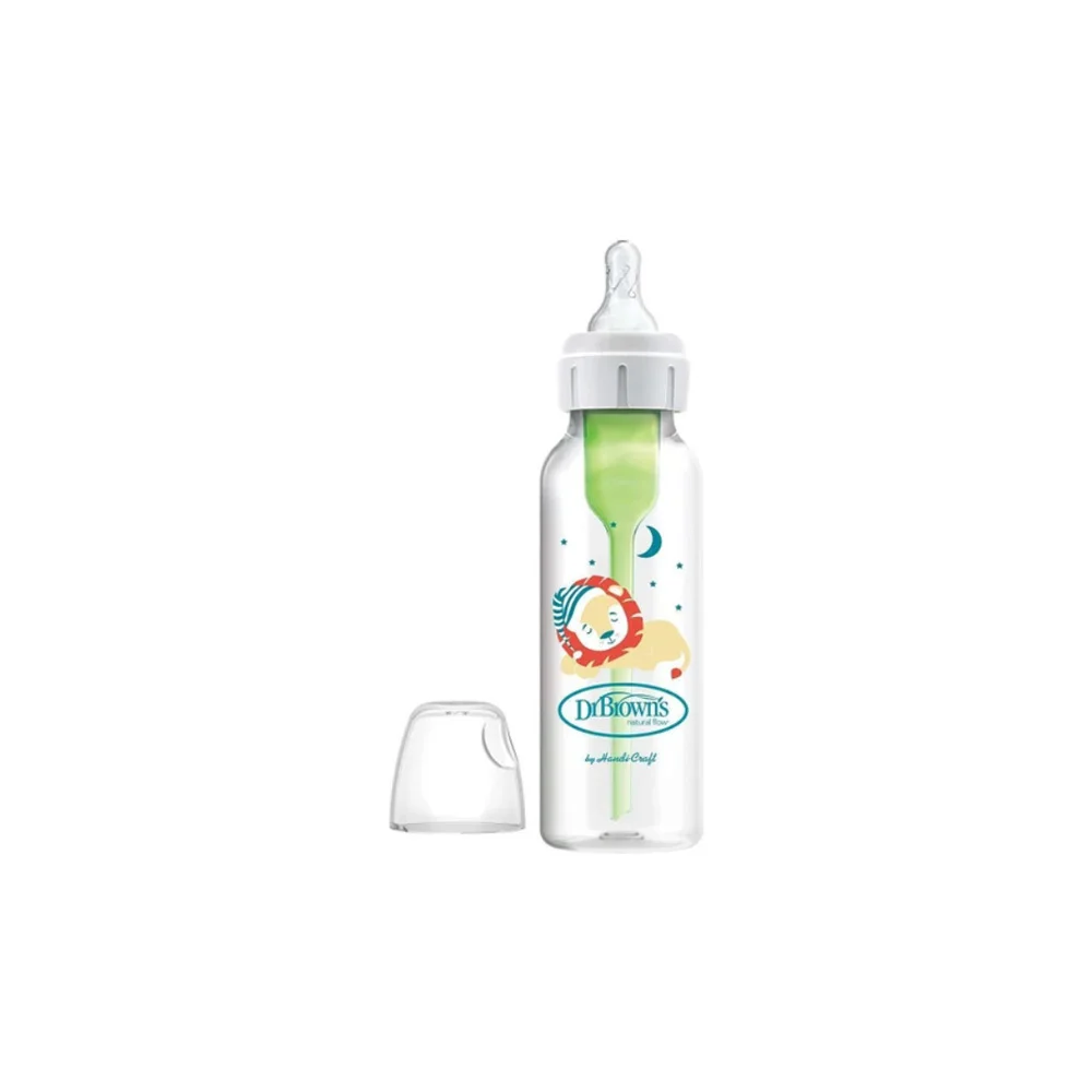 Dr.Brown's Natural Flow Options Bottle Plastic With Narrow Neck Silicone Nipple 0m+ 250ml