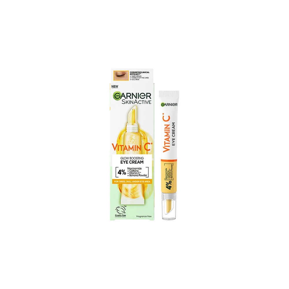 Garnier Skin Active Glow Boost Αντιγηραντική Κρέμα Ματιών Κατά Των Μαύρων Κύκλων Με Βιταμίνη C 15ml