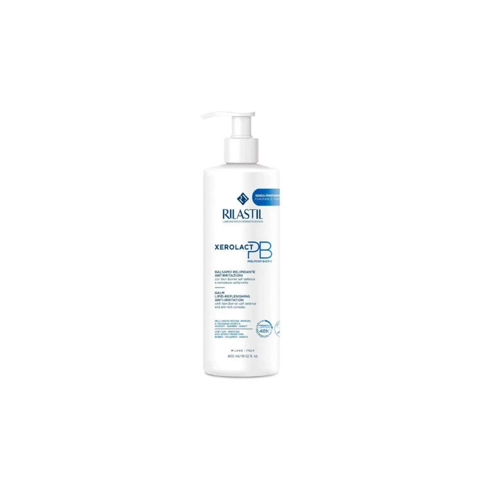 Rilastil Xerolact PB Lipid Replenishing Anti-Irritation Balm Body Face Balm For Lipid Replenishing & Anti-Irritation Action 400ml