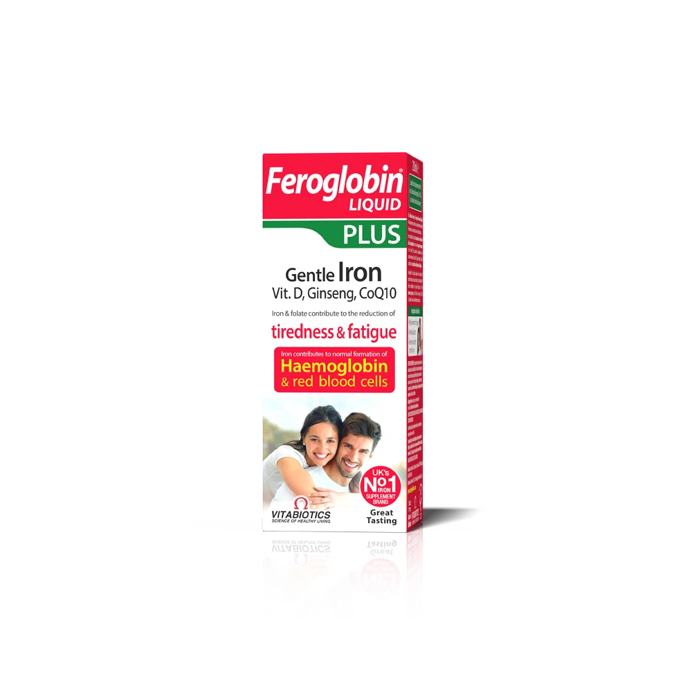 Vitabiotics Feroglobin Liquid Plus Συμπλήρωμα Διατροφής Σιδήρου Σε Υγρή Μορφή Με Γεύση Μέλι-Πορτοκάλι 200ml