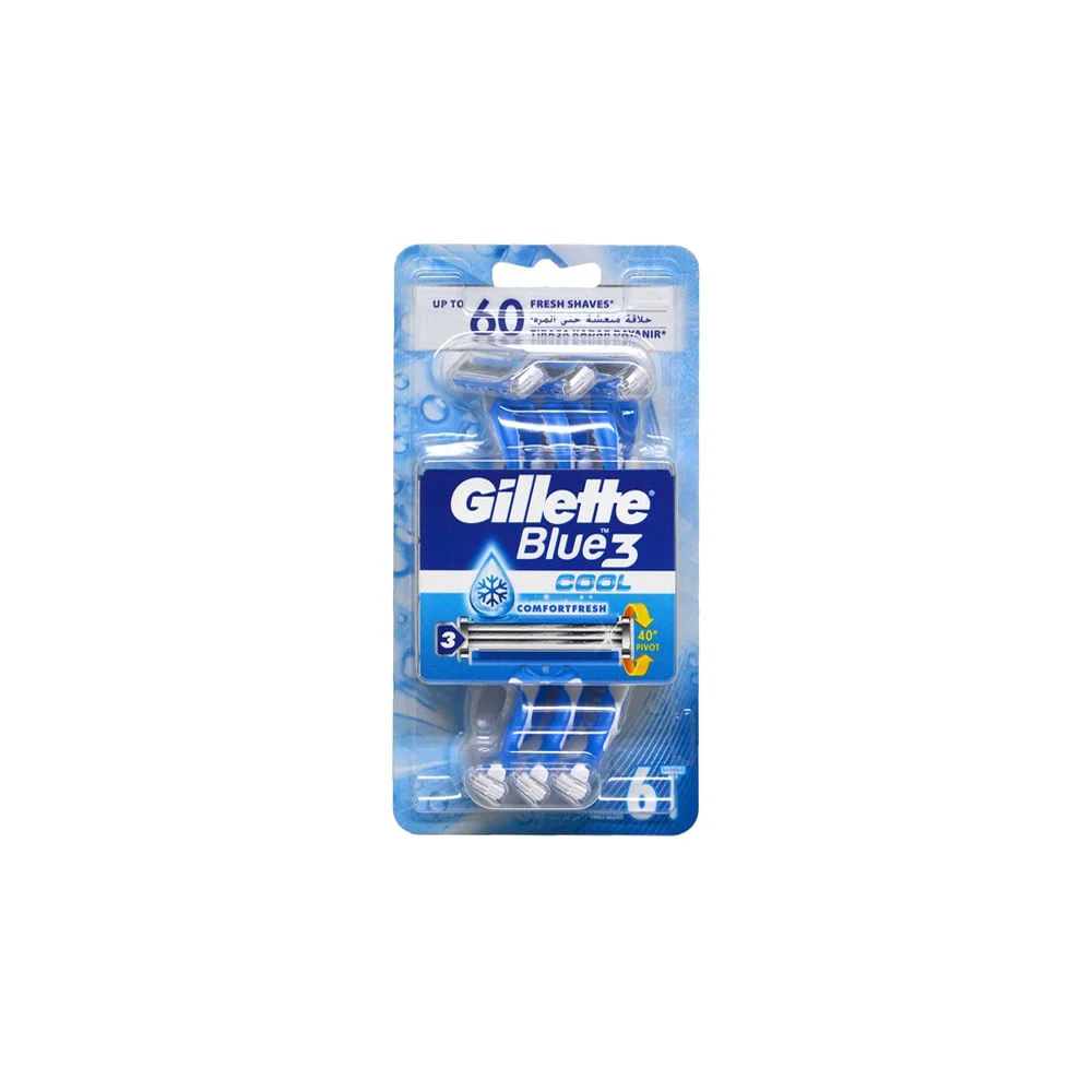Gillette Blue 3 Plus Cool Ξυραφάκια Μιας Χρήσης 6 τεμάχια
