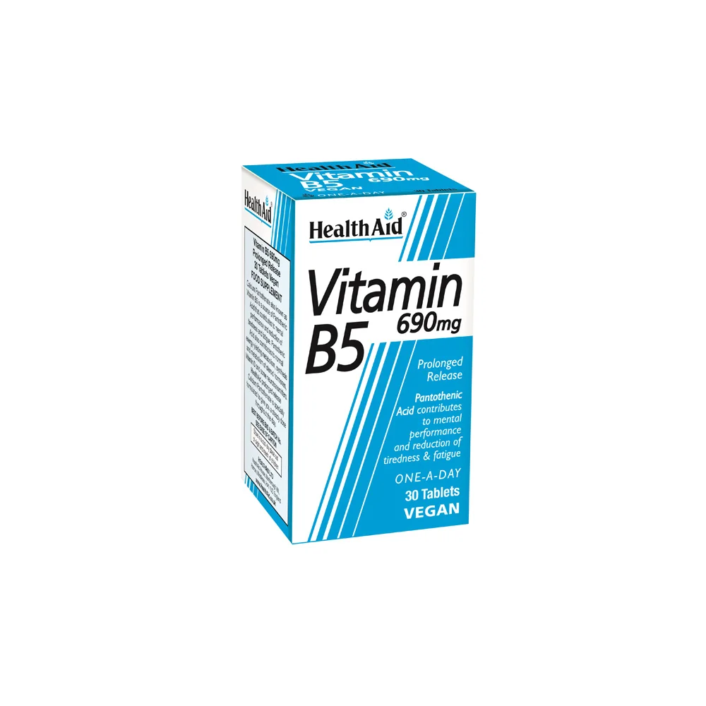 Health Aid Vitamin B5 690mg Dietary Supplement With Vitamin B 30 tablets