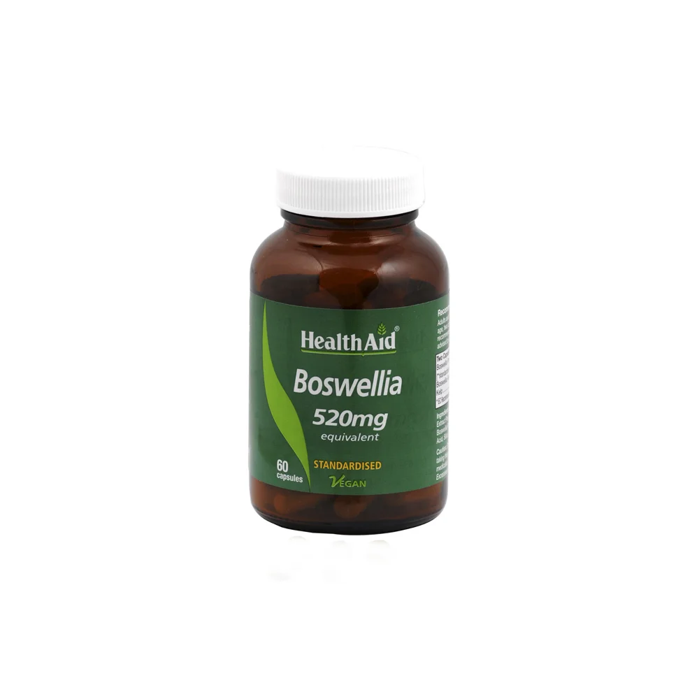 Health Aid Boswelia 520mg Wild Herbs Herbal Dietary Supplement For Bones & Joints 60 Capsules