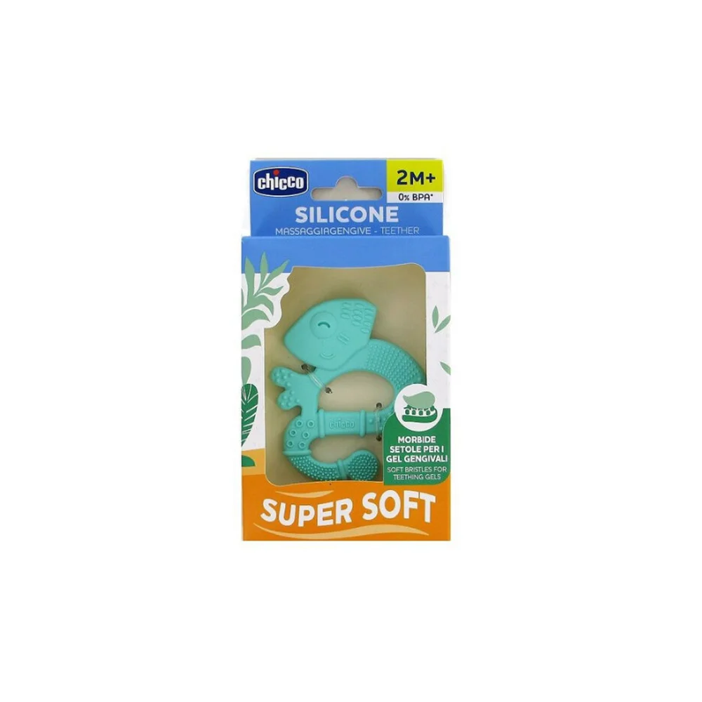 Chicco Μασητικός Κρίκος Οδοντοφυΐας Σιλικόνης Super Soft Σε Σχήμα Ιγκουάνα 2m+ 1 τεμάχιο