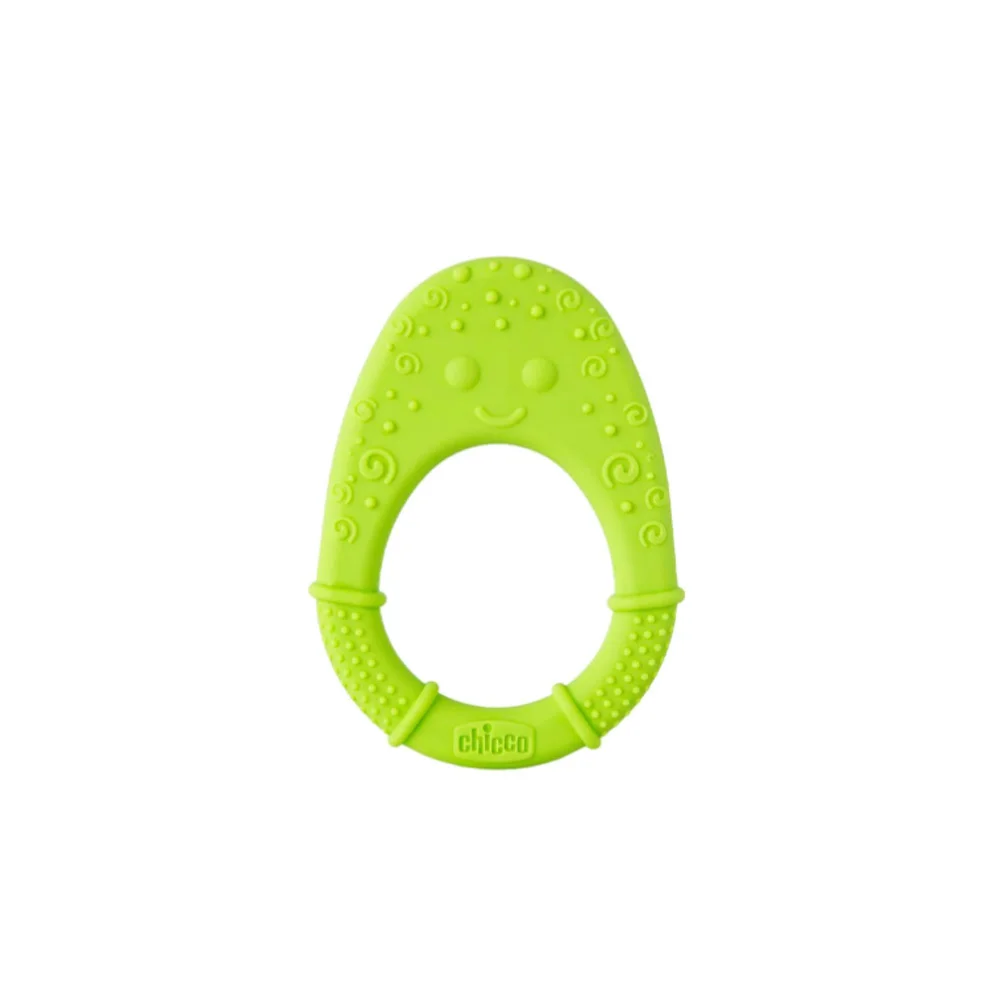 Chicco Κρίκος Οδοντοφυΐας Σιλικόνης Super Soft Σε Σχήμα Avocado 2m+ 1 τεμάχιο