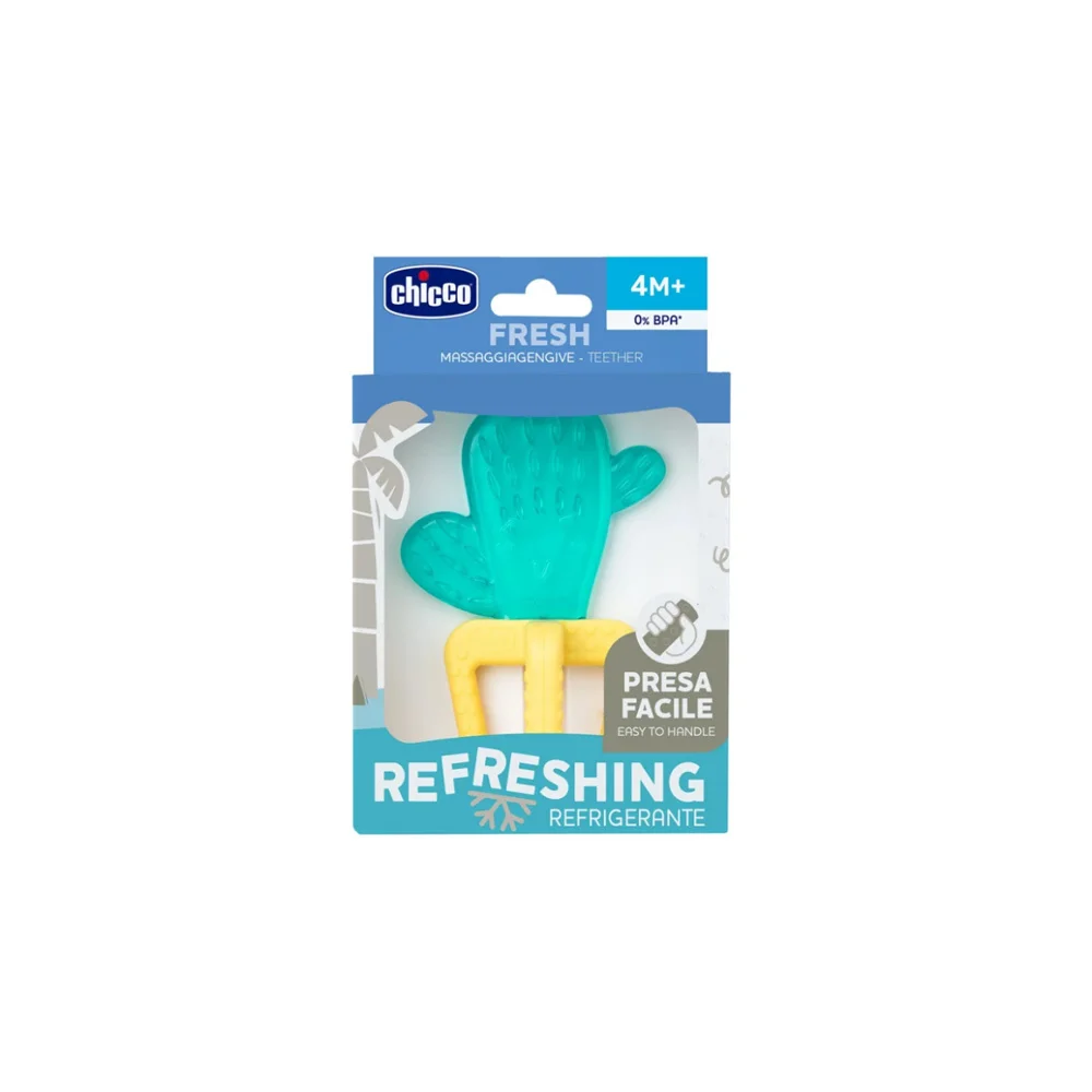 Chicco Δροσιστικός Κρίκος Οδοντοφυΐας Refreshing Cactus Σε Σχήμα Κάκτου 4m+ 1 τεμάχιο
