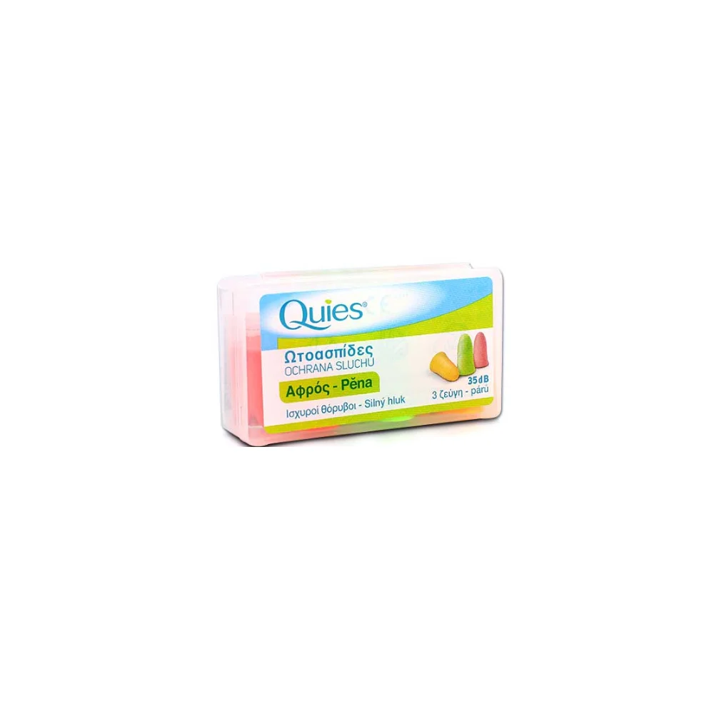 PharmaQ Quies Mousse Confort Foam Earplugs 3 pairs