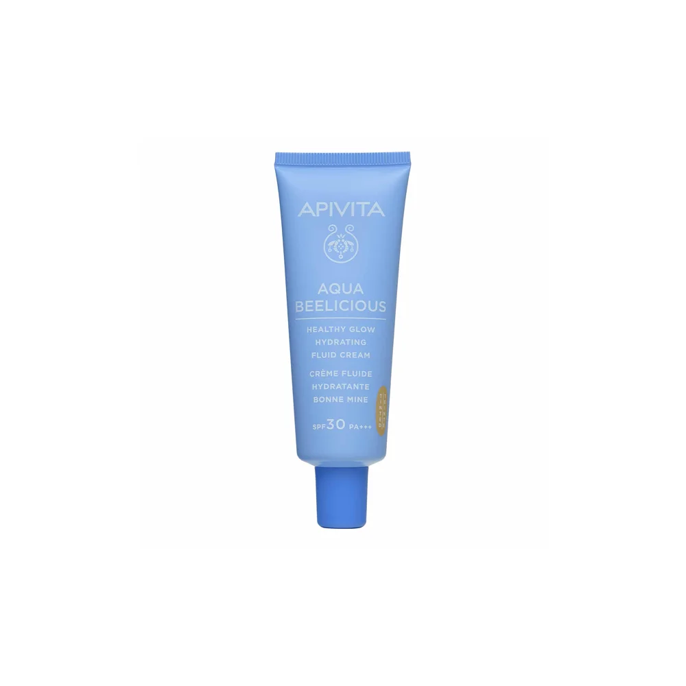 Apivita Aqua Beelicious Tinted Cream SPF30 Λεπτόρρευστη Κρέμα Ενυδάτωσης Για Φυσική Λάμψη SPF30 40ml 