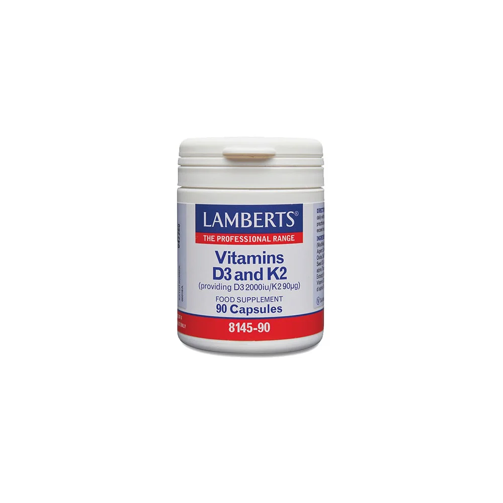 Lamberts Vitamin D3 2000iu & K2 90mg Complex of Vitamins K2 & D3 90 capsules