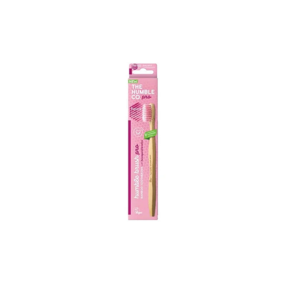 The Humble Co. Pro Line Spiral Adult Toothbrush Soft Οδοντόβουρτσα Ενηλίκων Από Μπαμπού Μωβ 1 τεμάχιο