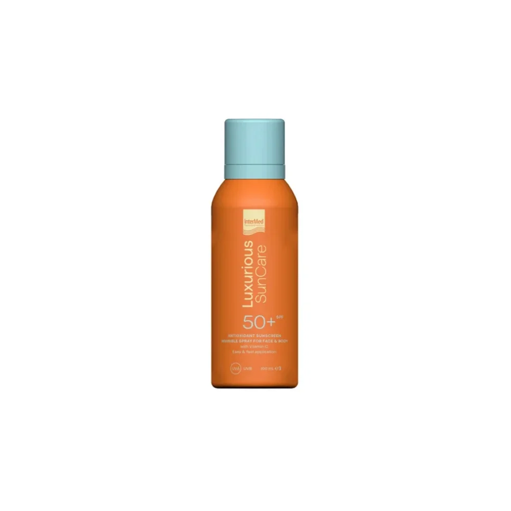 InterMed Luxurious SunCare Antioxidant Sunscreen Invisible Spray For Face & Body SPF50+ 100ml