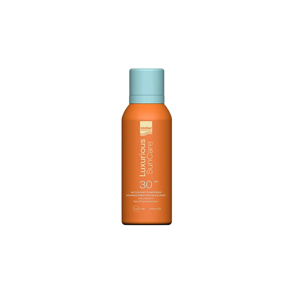 InterMed Luxurious SunCare Antioxidant Sunscreen Invisible Spray For Face & Body SPF30 100ml
