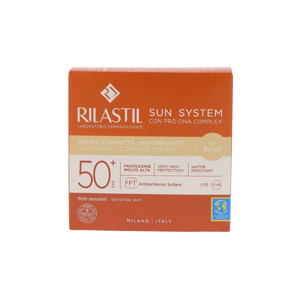 Rilastil Sun System Uniforming Compact Cream SPF50+ 01 Beige 10gr 