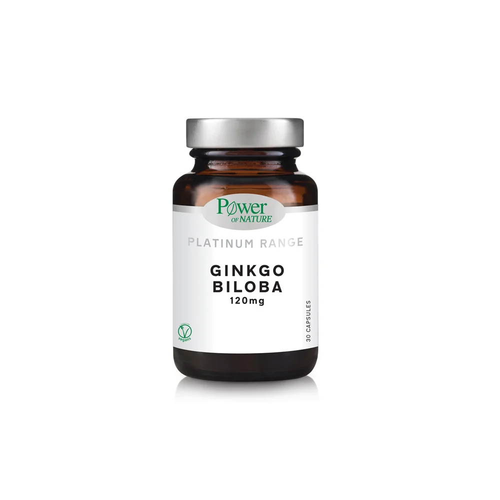 Power Health Platinum Range Ginkgo Biloba 120mg Συμπλήρωμα Διατροφής Με Τζίνγκο Μπιλόμπα Με Αντιοξειδωτικές Ιδιότητες 30 κάψουλες