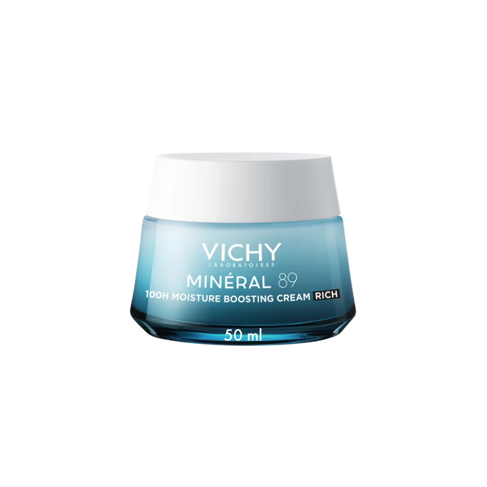 Vichy Mineral 89 Moisture Boosting Cream Rich Ενυδατική Κρέμα Προσώπου Με Πλούσια Υφή 50ml
