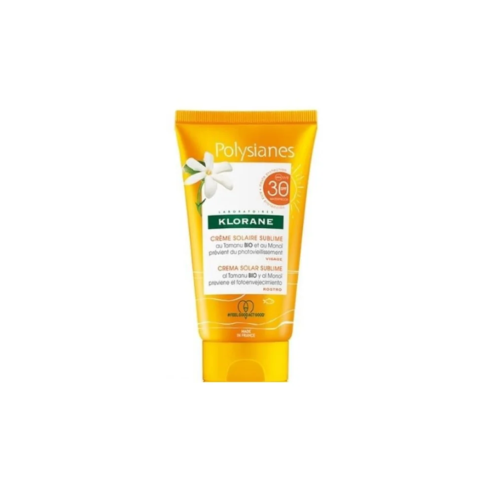 Klorane Polysianes SPF 30 Tamanu & Monoi Αντηλιακή Kρέμα Προσώπου 50ml