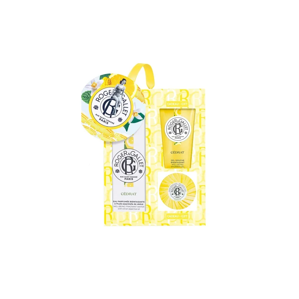 Roger & Gallet Promo Citrus Fragrant Wellbeing Water Perfume Women's Perfume 100ml & Gift Wellbeing Shower Gel 50ml & Body Soap Bar Soap 50gr