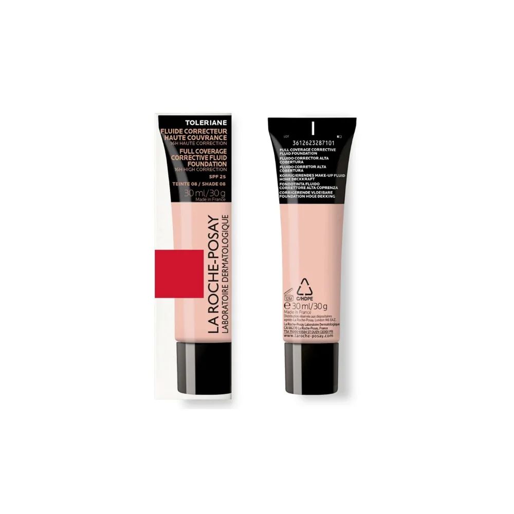 La Roche Posay Toleriane Full Coverage Corrective Fluid Foundation No.8 SPF25 Make-Up Πολύ Υψηλής Κάλυψης 30ml