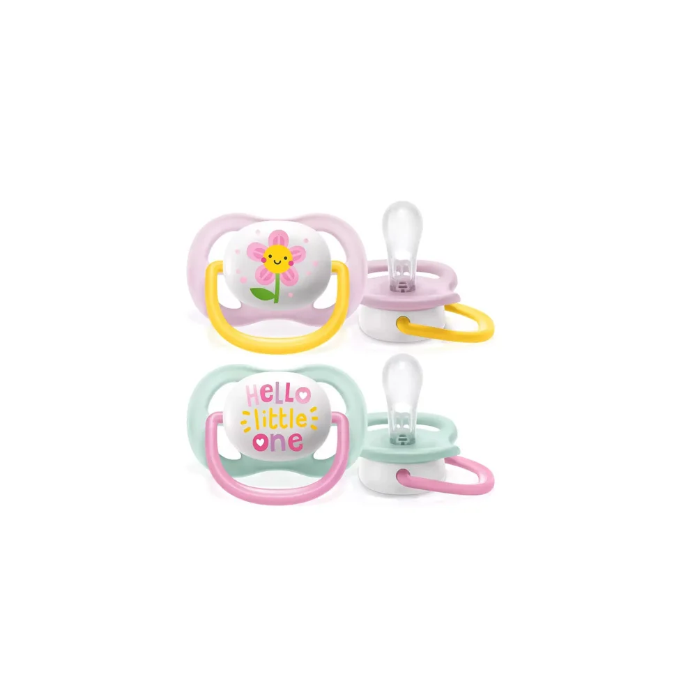 Philips Avent Ultra Air Happy Ορθοδοντική Πιπίλα Σιλικόνης 0-6 Μηνών Τιρκουάζ-Ροζ 2 τεμάχια