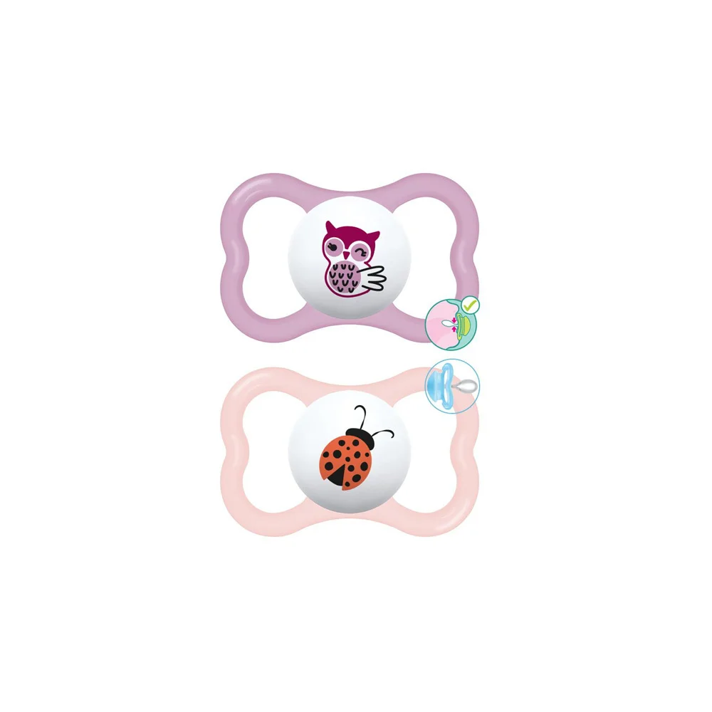 Mam Supreme Silicone Pacifier 16+ Months Purple-Pink 2 pieces