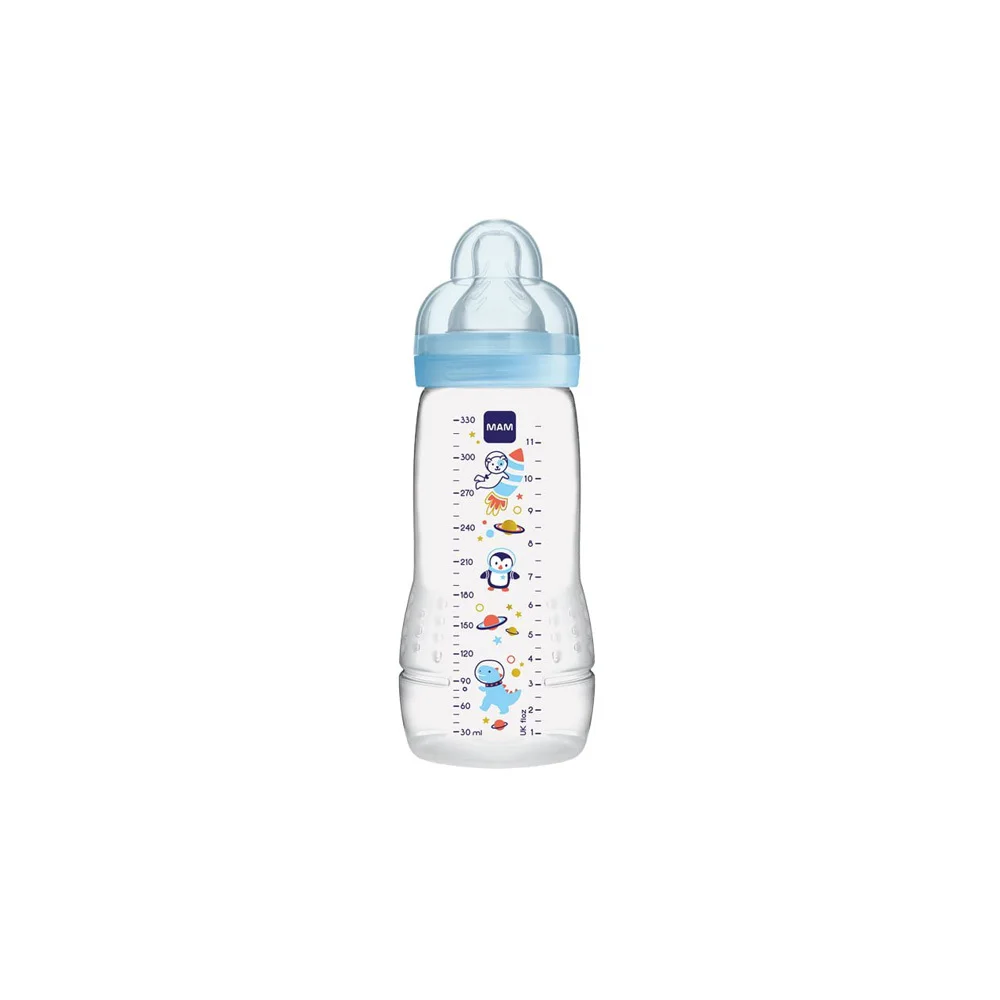 Mam Easy Active Silicone Baby Bottle 4+ Months Blue 330ml