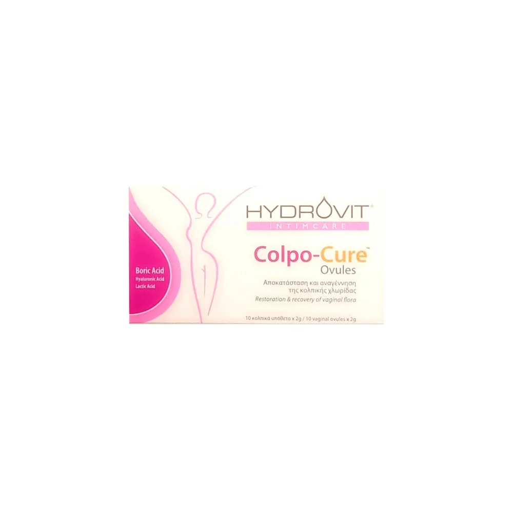 Hydrovit Intimcare Colpo-Cure Ovules Κολπικά Yπόθετα Που Διευκολύνουν Την Αποκατάσταση Της Κολπικής Χλωρίδας 10 κολπικά υπόθετα x 2gr