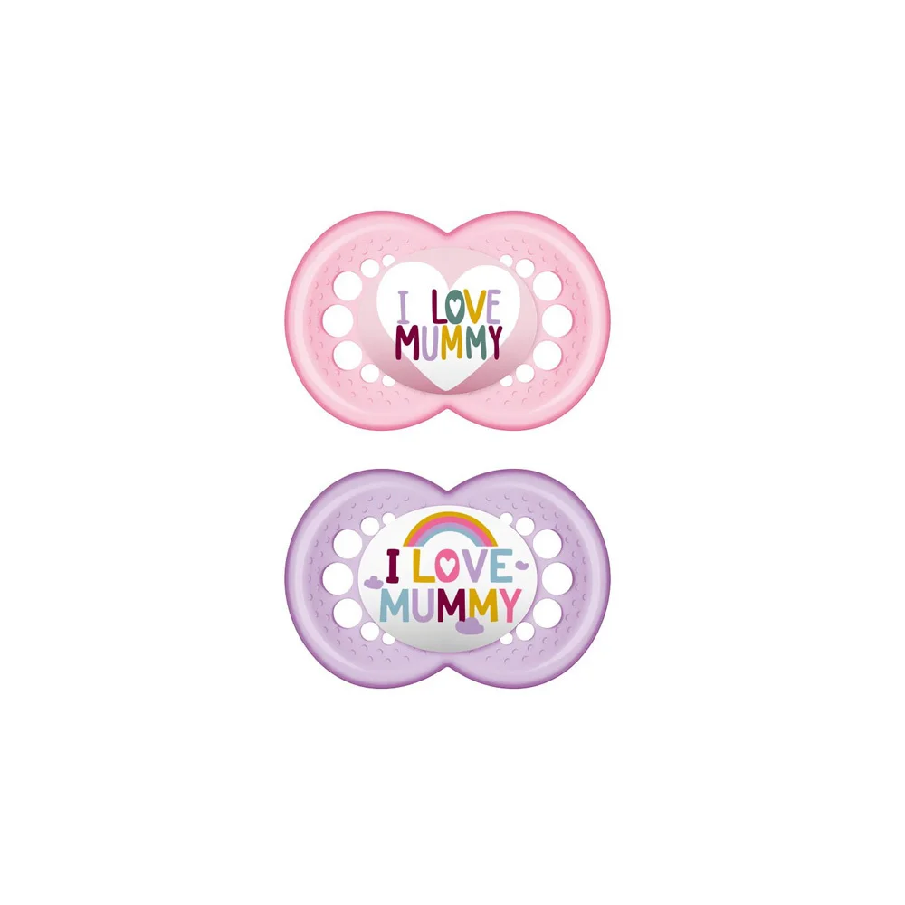 Mam Silicone Pacifier 16+ Months Pink-Purple 2 pieces