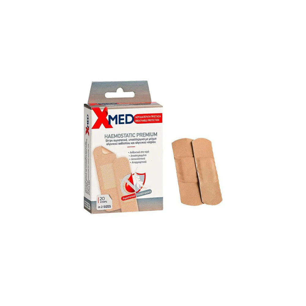 Medisei X-Med Haemostatic Strips Hemostatic Hypoallergenic Pads Narrow & Wide 20 pieces