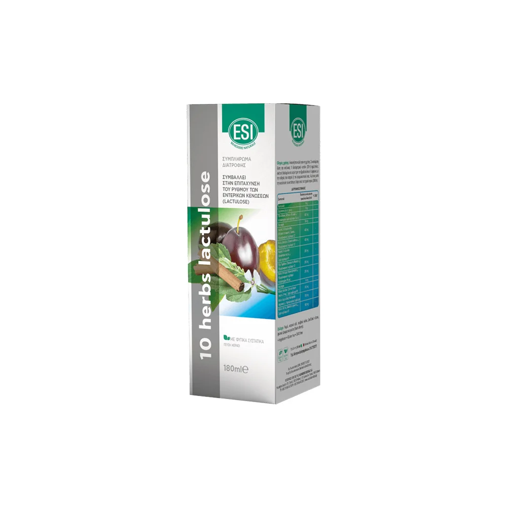Esi 10 Herbs Lactulose Dietary Supplement For Smooth Gut Function 180ml