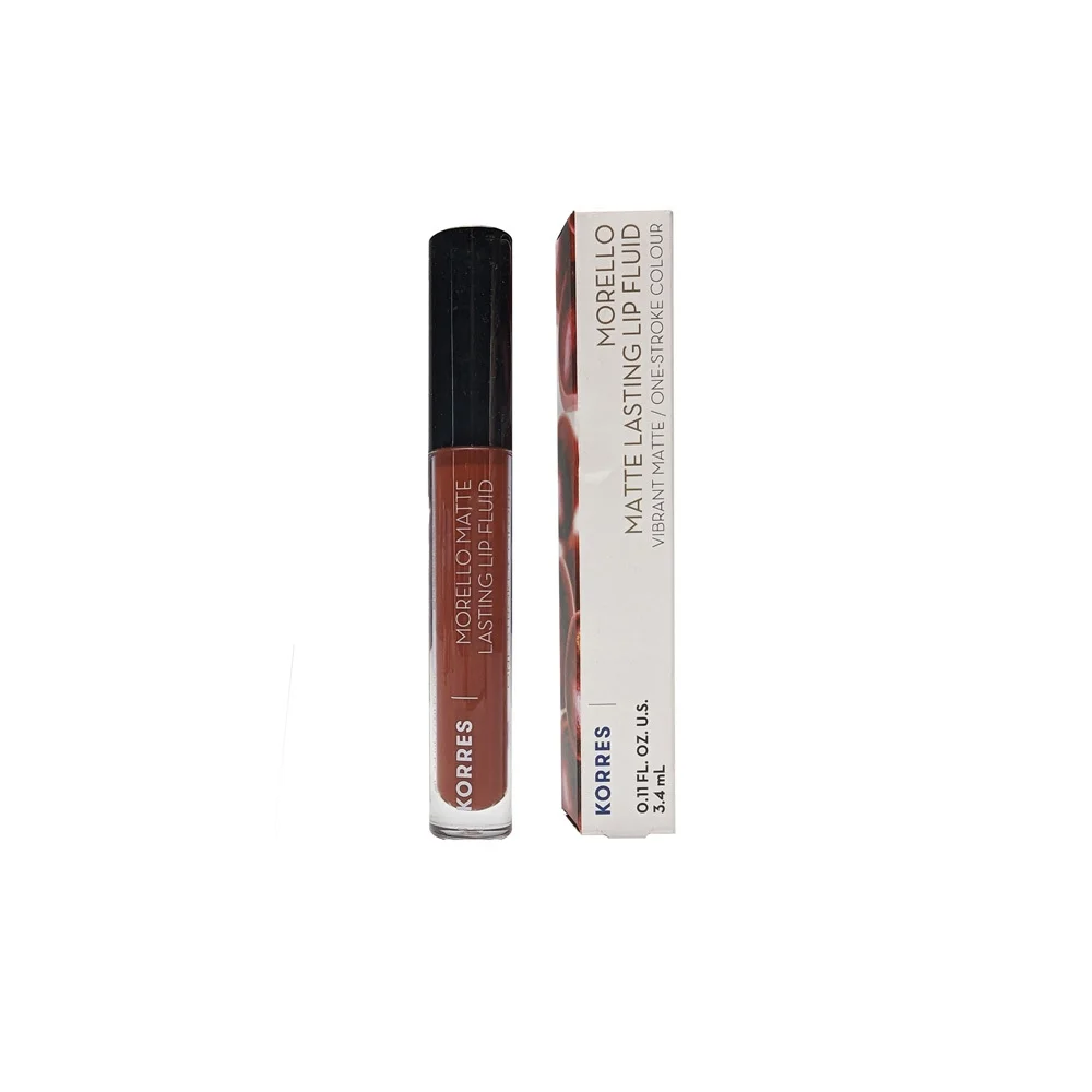Korres Morello Matte Lasting Lip Fluid Υγρό Κραγιόν Μεγάλης Διάρκειας Για Τέλειο Ματ Αποτέλεσμα 58 Red Clay 3.4ml