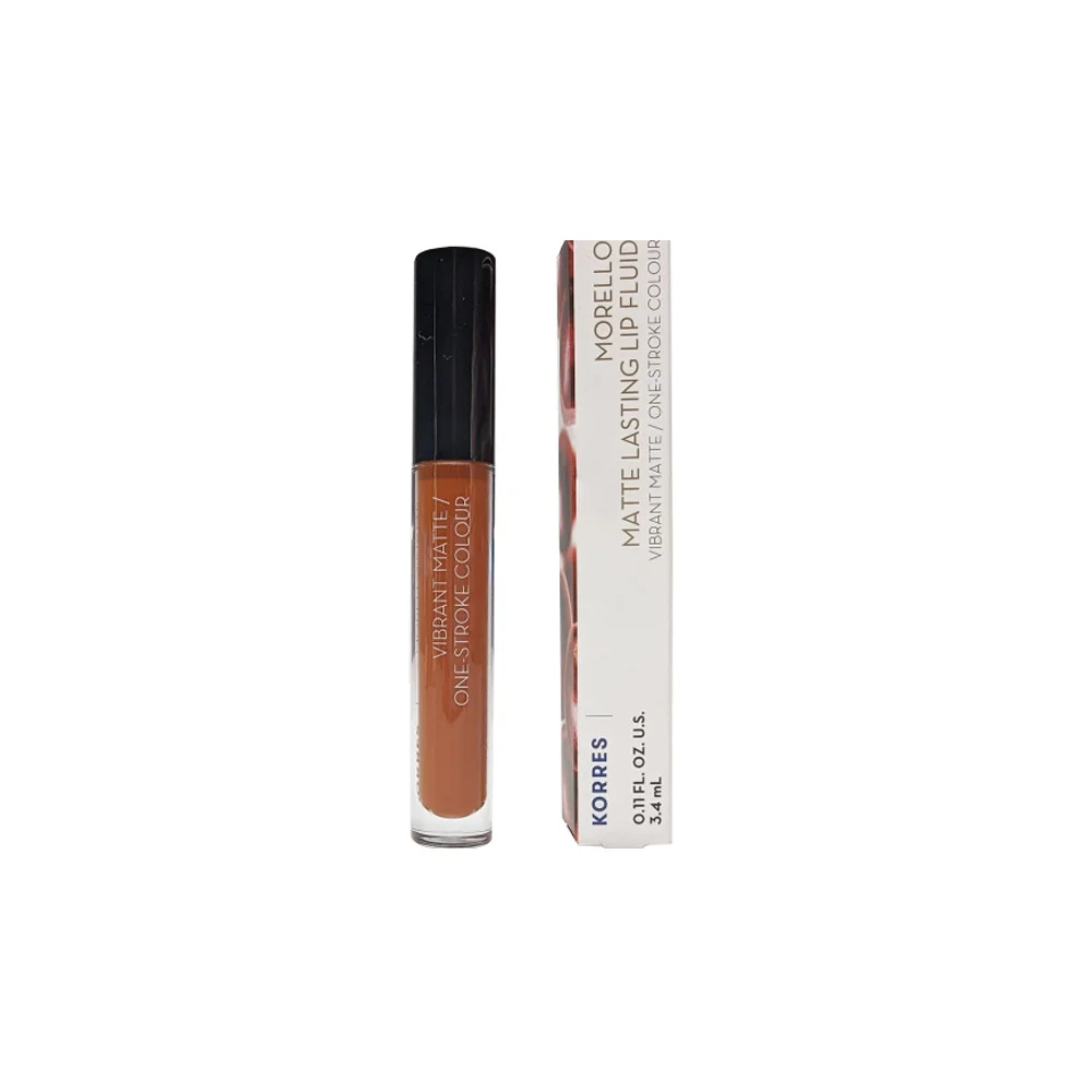Korres Morello Matte Lasting Lip Fluid Υγρό Κραγιόν Μεγάλης Διάρκειας Για Τέλειο Ματ Αποτέλεσμα 48 Velvet Caramel 3.4ml