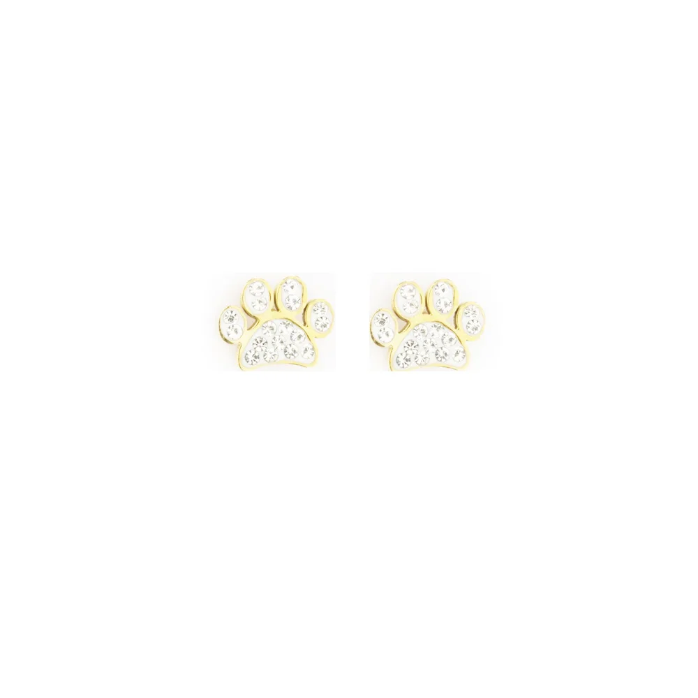 InoPlus Borghetti Pharma Imponta Oro Strass 0832 Hypoallergenic Earrings Gold Studs 1 pair