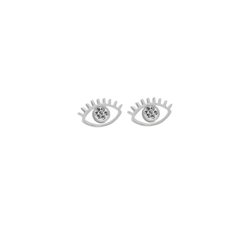 InoPlus Borghetti Pharma Lobo Occhio Acciaio 0956 Hypoallergenic Eye Earrings 1 pair