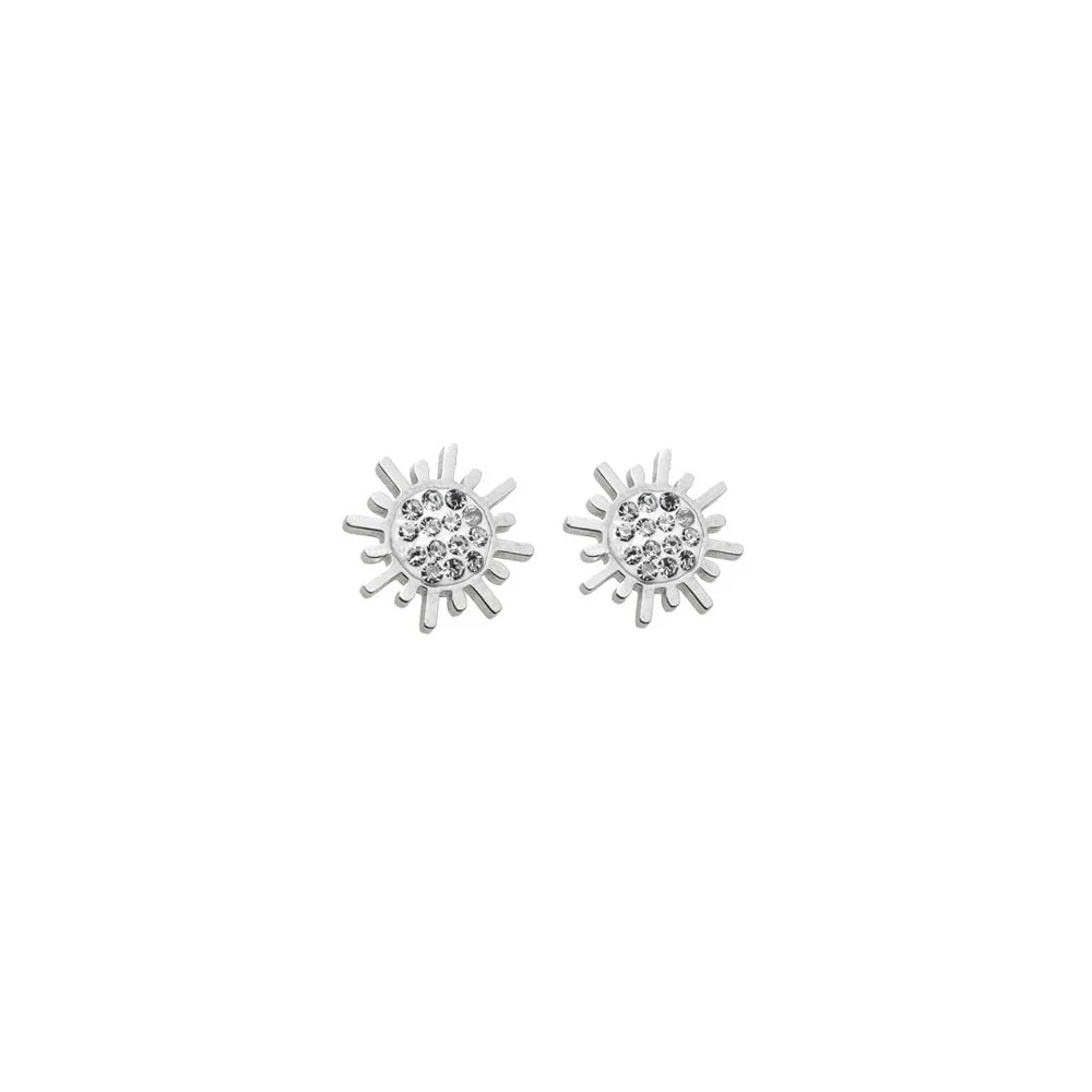 InoPlus Borghetti Pharma Lobo Sole Acciaio 0958 Hypoallergenic Sun Earrings 1 pair